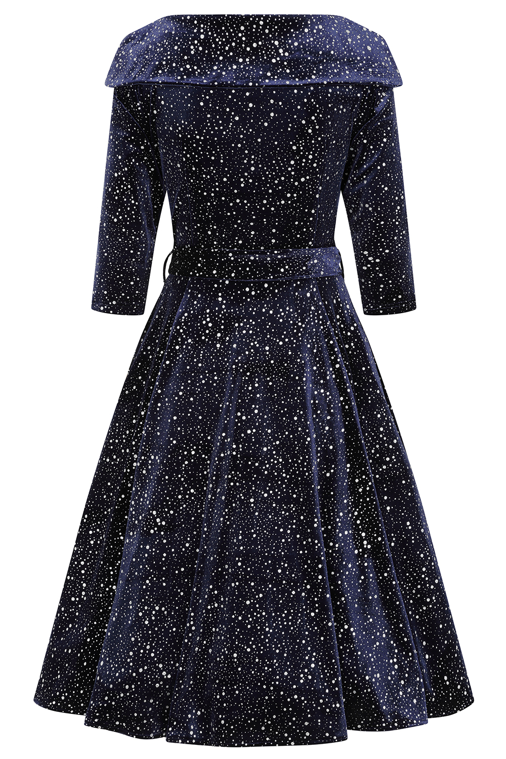 Pheobe Velvet Sparkle Swing Dress in Extended Sizing